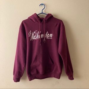 Burgundy WA Hoodie